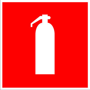 F04 огнетушитель (пленка, 200х200 мм) - Знаки безопасности - Знаки пожарной безопасности - Магазин охраны труда ИЗО Стиль