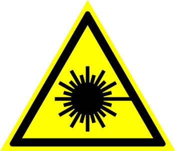 W10 опасно! лазерное излучение (пластик, сторона 200 мм) - Знаки безопасности - Предупреждающие знаки - Магазин охраны труда ИЗО Стиль